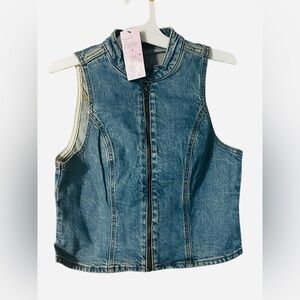 Denim Sleeveless Vest